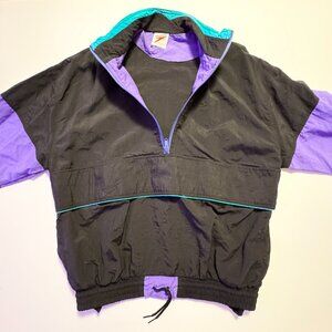 Vintage 90s Speedo Windbreaker Jacket 1/4 Zip Medium